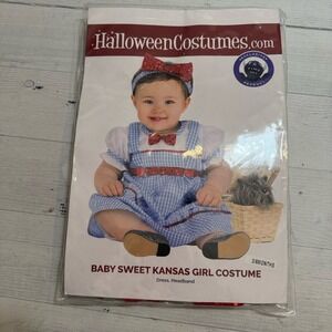 Halloween Costumes baby Kansas girl‎ Dorothy wizard of oz costume 3-6 months